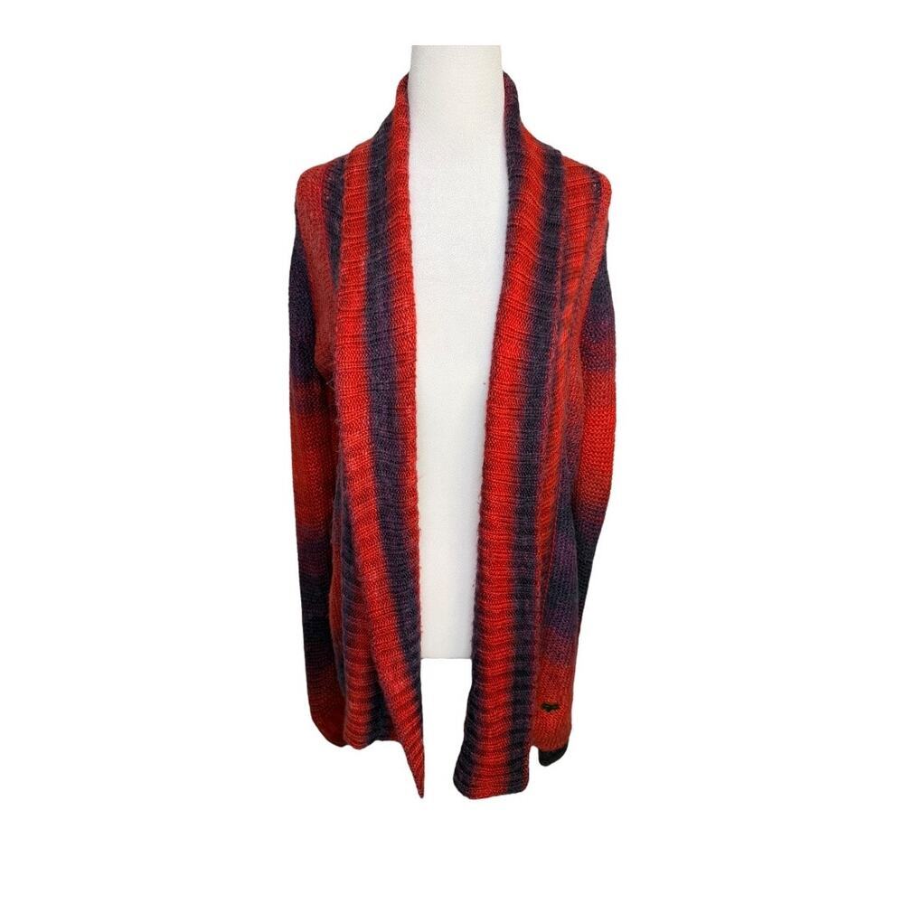 Fox Racing Women's Glimmer Cardigan Sweater Red Size Small‎ Open Front